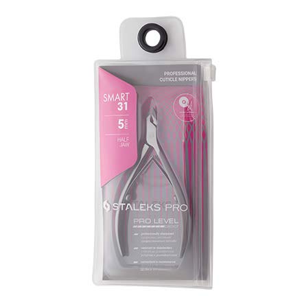 Staleks Pro SMART 31 Cuticle Nippers – 5mm Blade Cuticle Trimmer – Sharp & Durable Stainless Steel – Professional Manicure Tool 5 mm