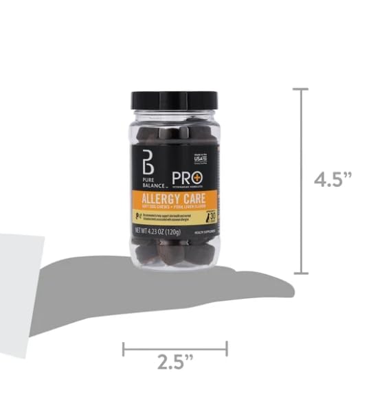 Pure Balance Pro+ Calming Supplement for Dogs, Veterinarian Formulated Soft Chews with Chamomile, Valerian Root, L-Tryptophan, Ginger Root, and FlavoCol – Stress & Anxiety Relief (4.23 oz)