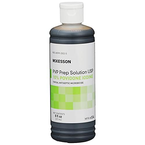 McKesson PVP Prep Solution USP, 10% Povidone-Iodine, 8 oz, 1 Count 8 Fl Oz (Pack of 1)