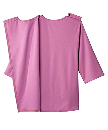 Silverts Women's Adaptive Open Back 3/4 Sleeve Top, Assisted Dressing Shirt XX-Large Mauve