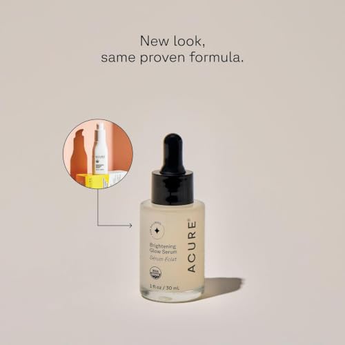 Acure Brightening Glow Serum - Anti Aging Face Serum - 1 fl oz 1 Fl Oz (Pack of 1)