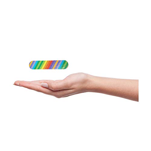 Toe Separators Set Premium Pedicure Tool Kit 24 Pieces + (1 Dozen) Colorful Girly Mini Emery Board Nail Files