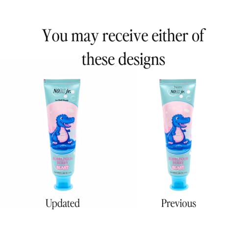 NOBS Jr. Kids Nano Hydroxyapatite Toothpaste – Fluoride Free, SLS-Free, Remineralizing - Dentist Formulated - Bubblegum Berry (Pack of 2) 3.4 Fl Oz (Pack of 2)