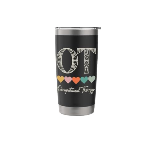 Funny OT Mental Health Occupational Therapy Stainless Steel Insulated Tumbler Black 20 Ounces