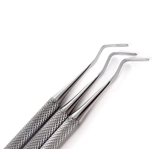 Set of 3 pcs Dental Heidmann Spatula Composite Plastic Filling Restorative Scalers Kit Instruments with Ergonomic Non Slip Handle