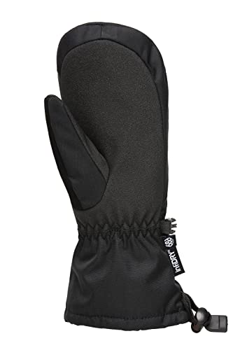 686 Youth Heat Mitt - 20k Fabric Shell with Micro Tricot Lining, Insulation and Adjustable Cuff - Water & Weather Resistant Black Large
