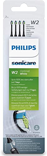 Philips Sonicare Optimal Whitening Black BrushSync Heads (Compatible with All Philips Sonicare Handles), 4 Pack 4 Count (Pack of 1)