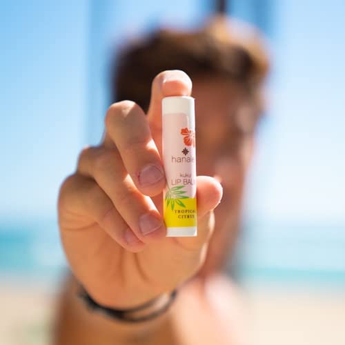 Hanalei Vegan Sugar Lip Scrub Exfoliator (22g) + Lip Balm Variety Pack (5 Tubes) – Hydrating Lip Care with Kukui Oil, Shea Butter & Beeswax – Smooth, Nourish & Protect Lips