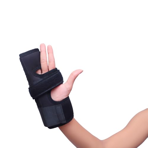 Boxer Finger Splint - Metacarpal Finger Splint Right Removable Splint for Boxer's Fracture - Little and Ring Finger Protection - Fits Left or Right-Hand Brace (Small Pack of 1) Small Pack of 1