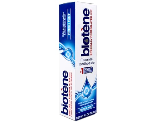 Biotene Fluoride Toothpaste, Fresh Mint, 4.3 oz Tubes - (Pack of 4)