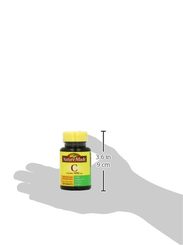 Nature Made Vitamin C 1000 mg Time Release Tablets with Rose Hips, 60 Count to Help Support the Immune System 60 Count (Pack of 1)