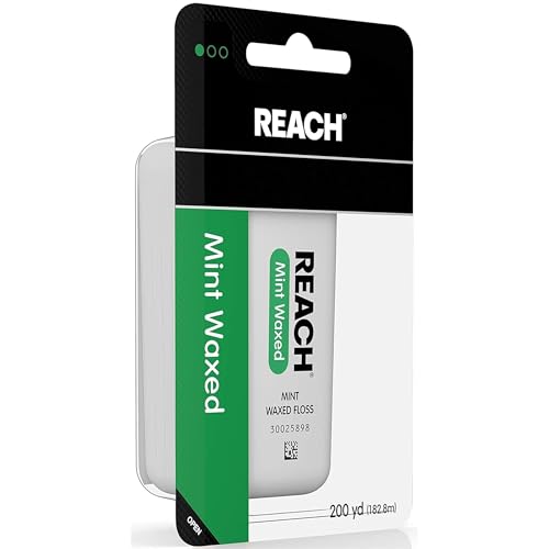Reach Mint Waxed Floss, 200 Yards, Pack of 5 3000 Foot (Pack of 1)
