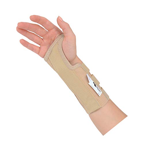 Rolyan AlignRite Wrist Support Without Strap, Short Length, Right, Large, Comfortable Stabilization & Support Brace, Ergonomic Thumb Opening for Full Finger Range of Motion, Breathable & Comfy