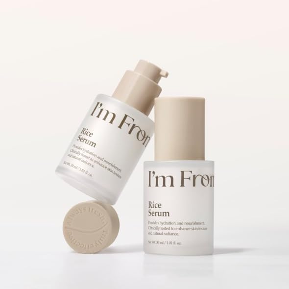 I'm From Rice Serum, Glow Deep Soothing Rice Serum, Glass&Dewy, Hydration, Daily, All Skin Types, Korean Skin Care 1.01fl.oz