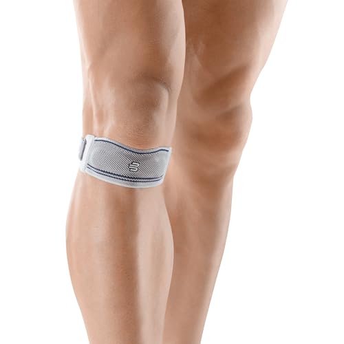 Bauerfeind - GenuPoint - Knee Strap - Support Patella & Patellar Tendon Relief for Runners, Jumpers Knee & Shin Splints, Fits Under the Kneecap 2 Titanium