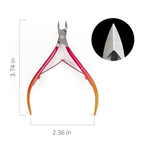Cuticle Nipper Nail Clipper Remover Tool Kit Red, 1 Pack A3-rose