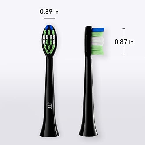 JTF Sonic Electric Toothbrush - with Travel Case and 6 Brush Heads, Fast Charging toothbrushes for 60 Days Long Lasting, 5 Modes Power Toothbrush for Women