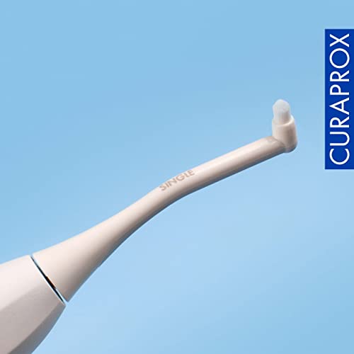 Curaprox Hydrosonic Brush Heads Single Duo – for Precision Cleaning of Braces, Implants & Gum Line | Sonic Toothbrush Replacement Heads, 2-Pack | Swiss Made Black/Black