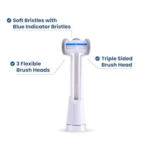 Triple Bristle Kids Sonic Toothbrush, 2 Pack Brush Heads