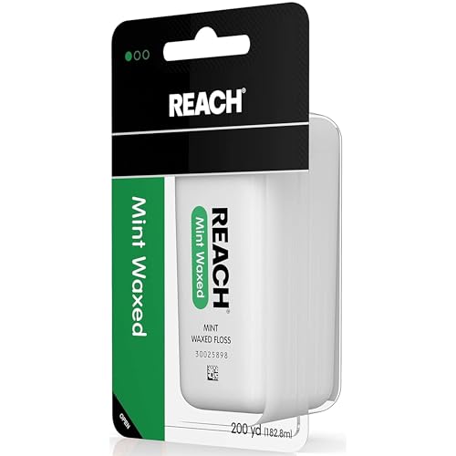 Reach Mint Waxed Floss, 200 Yards, Pack of 5 3000 Foot (Pack of 1)