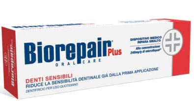 Biorepair Sensitive Teeth Daily Toothpaste - 2.54 Fluid Ounces (75ml) Tubes (Pack of 6) [ Italian Import ]