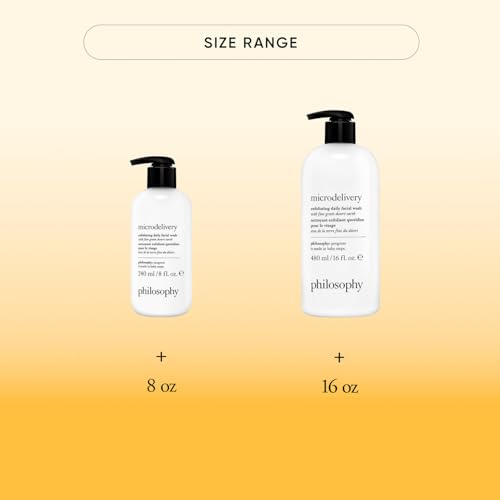 philosophy microdelivery exfoliating daily facial wash - with fine grain desert earth & gentle amino acids - scrubs away impurities & dead skin cells to alleviate dryness and rough texture 8.24 Fl Oz (Pack of 1)