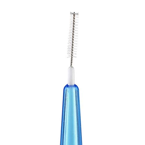 60Pcs Push-Pull Interdental Brush 0.7 MM Dental Tooth Pick Interdental Cleaners Orthodontic Wire Toothpick Toothbrush Oral Care (Pack of 2) 1 Count (Pack of 2)