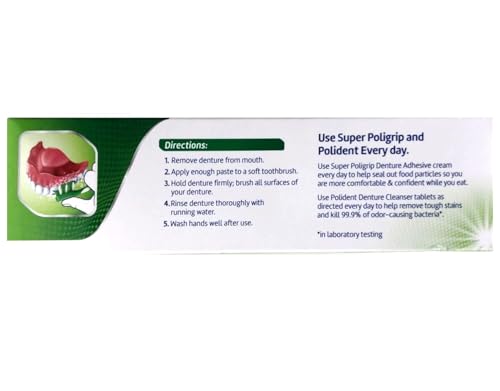Polident Dentu-Creme Denture Cleaner - 3.9 oz, Pack of 4 Mint 3.9 Ounce (Pack of 4)