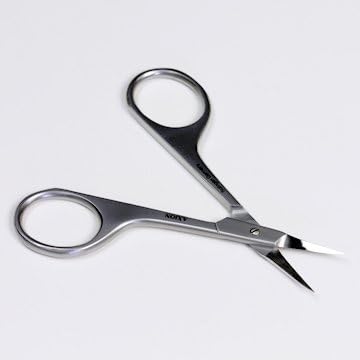 Made In Germany, Solingen Axion Concord Shape Eyebrow Scissors/Prep Tip Warping, Ultra Fine Point, Classic Smoke Finish # slg008985fba -  Australia