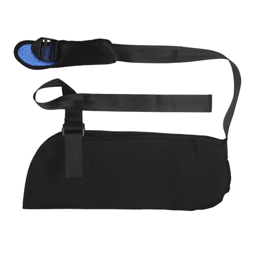 Adults Arm Sling Lightweight Breathable Adjustable Shoulder Strap Elbow Immobilizer Left Right Forearm Support Brace for Women Men Torn Rotator Cuff Wrist Injury Broken Fractured Arm Surgery Recovery Black, Mesh