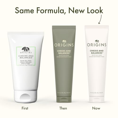 Origins Checks and Balances Frothy Face Wash & Gentle Face Wash for Men and Women | Foaming Facial Cleanser 5 Fl Oz (Pack of 1)