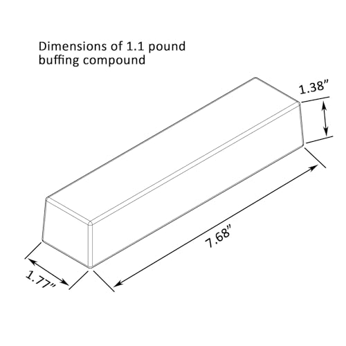 1.1 Pound White Stainless Steel Polishing Buffing Compound Bar 1pc