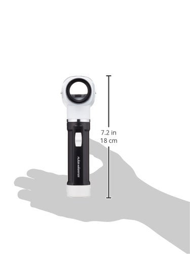 Misar Tech RF-100 Handheld Loupe, 10x Magnification, Lens Diameter 1.2 inches (30 mm), 0.02 inch (0.5 mm) Graduations, Light Included, Made in Japan