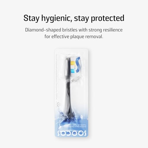 Soocas Multiclean Classic Clean Electric Toothbrush Replacement Heads, Compatible with Both NEOS II and NEOS II Ultra, 2 Brush Heads, Medium Bristles, Dark Violet Classic Clean - Dark Violet