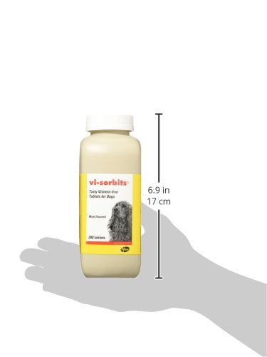 Vi-Sorbits Vitamins and Minerals for Dogs, Iron Supplement, Meat-Flavored Tablets, 200 Count Bottle - PawsPlanet Australia
