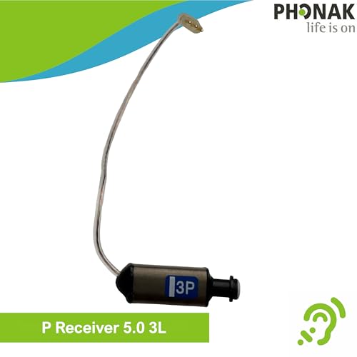 Phonak Receiver 5.0 P Size 3 Left Hearing Aid Wire , Compatible Power Replacement Part , 3 Pin Hearing Aid Receiver, Maximum Amplification Support , Reliable Everyday Fit , Premium Sound Performance, High Power Replacement (1 Pcs) (054-1224) P 3L