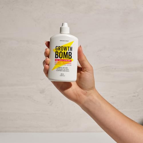 Growth Bomb AHA Scalp Exfoliant, Scalp Serum Treatment - 100 mL 3.3 Count (Pack of 1)