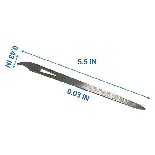 Nail Files for Natural Nails (6 Pack), Metal Nail File 5.5’’ Stainless Steel Thin Durable Nail Filer with Curved Sharp Pointed Tip Double Sided Manicure Pedicure Toenails Tools 6 Pcs/Silver/5.5 IN