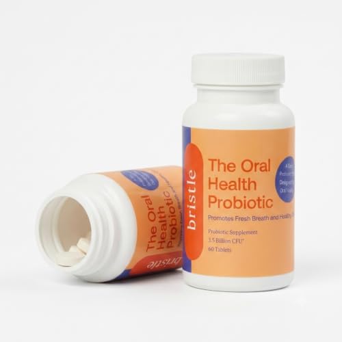 bristle Oral Probiotic Mint with 6 Probiotic Strains, Xylitol Mint 60 Count (Pack of 1)