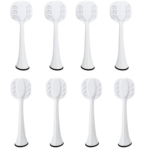 Tongue Brush Heads for Philips Sonicare Electric Toothbrush, Tongue Scraper Refills for Fresh Breath, Fits 4100/5100/6100/9023, Not Essence, E Series or One 8-Pack 1 Count (Pack of 8)
