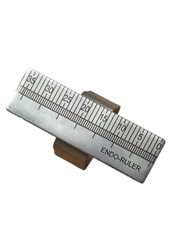 10 Pcs Dental Finger Ruler Measuring Gauge 0–35mm with Storage Case – Stainless Steel Dental Lab Tools for Oral & Orthodontic Use