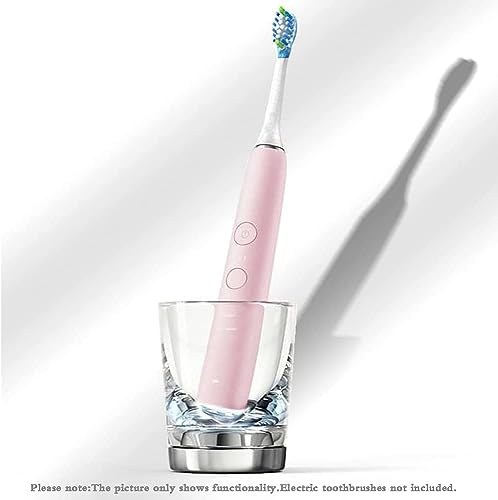 Replacement Electric Toothbrush Base Charger Glass Cup CBA1001 Compatible with Philips Smart 9300 9500 9700 Series, Replacement Soni Care Charger for HX9901 HX9903 HX9924 HX9954 HX9957 HX9984 Silver