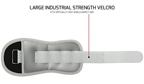 Nordic Lifting Elbow Compression Sleeves (1 Pair) Medium and Ankle/Wrist Weights (1 Pair, Two 5 lbs) Sleek Grey