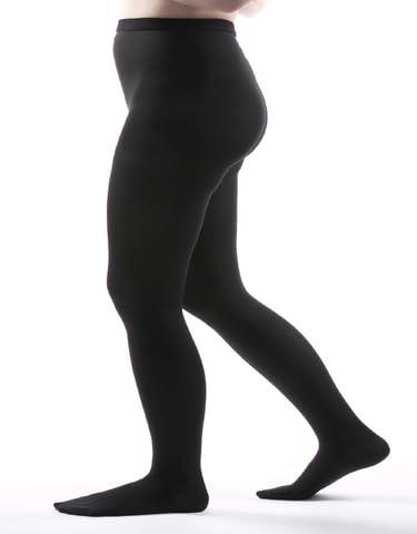 Allegro Surgical 303 Firm Compression Pantyhose, 30-40 mmHg for Men & Women X-Tall Black