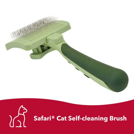 Coastal Pet Safari - Cat Self-Cleaning Slicker Brush - Cat Grooming Supplies Pack of 1 - BeesActive Australia