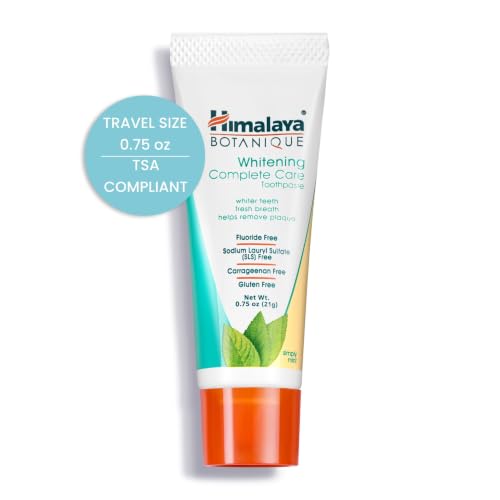 Himalaya Botanique Whitening Complete Care Toothpaste, Travel Size, 20 Pack Mint 0.75 Ounce (Pack of 20)