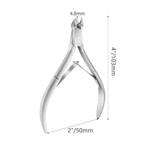 2 Pack Cuticle Nipper Cuticle Remover Cuticle Trimmer Stainless Steel Cuticle Cutter Clipper Nail Tools for Fingernails and Toenails