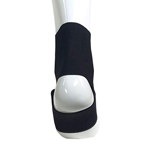 Champion Figure-8 Ankle Support, Light Elastic Compression Brace, Muscle Joint Recovery, Black, Medium