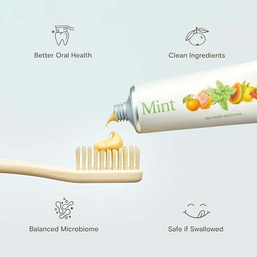Revitin Toothpaste | Fluoride-Free Prebiotic Mint Tooth Gel | No SLS, Gluten Free, Dye Free, GMO Free, No Sweeteners | Non-Toxic, Kid Approved, Pack of 3 3.4 Ounce (Pack of 3)