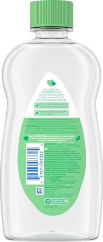 Johnson's Baby Johnson & Johnson Baby Oil, Aloe Vera & Vitamin E, Multicolor, 14 Fl Oz 14 Fl Oz (Pack of 1)